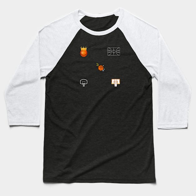 Basketball Lover Baseball T-Shirt by BlackMeme94